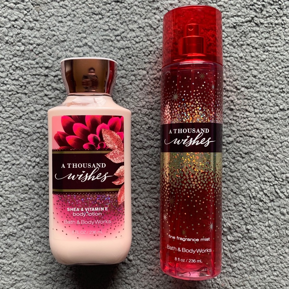 Bath and Body Works fragrance mist and body lotion